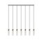 Z-Lite Beau Linear Chandelier, 7-Light, 4.75 In.W x 54 In.L x 12.75 In.H, Brushed Nickel/Clear 740P-7L-BN - alternate 1